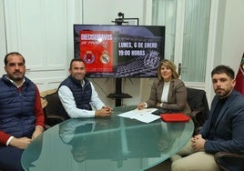 Antonio Martínez, José Blaya, Noelia Arroyo y José Martínez, ayer en el Palacio Consistorial.