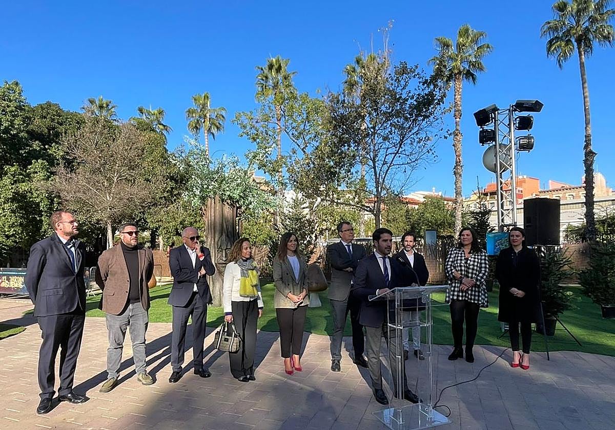 Un momento de la presentación del Jardín de los Sueños, este jueves.