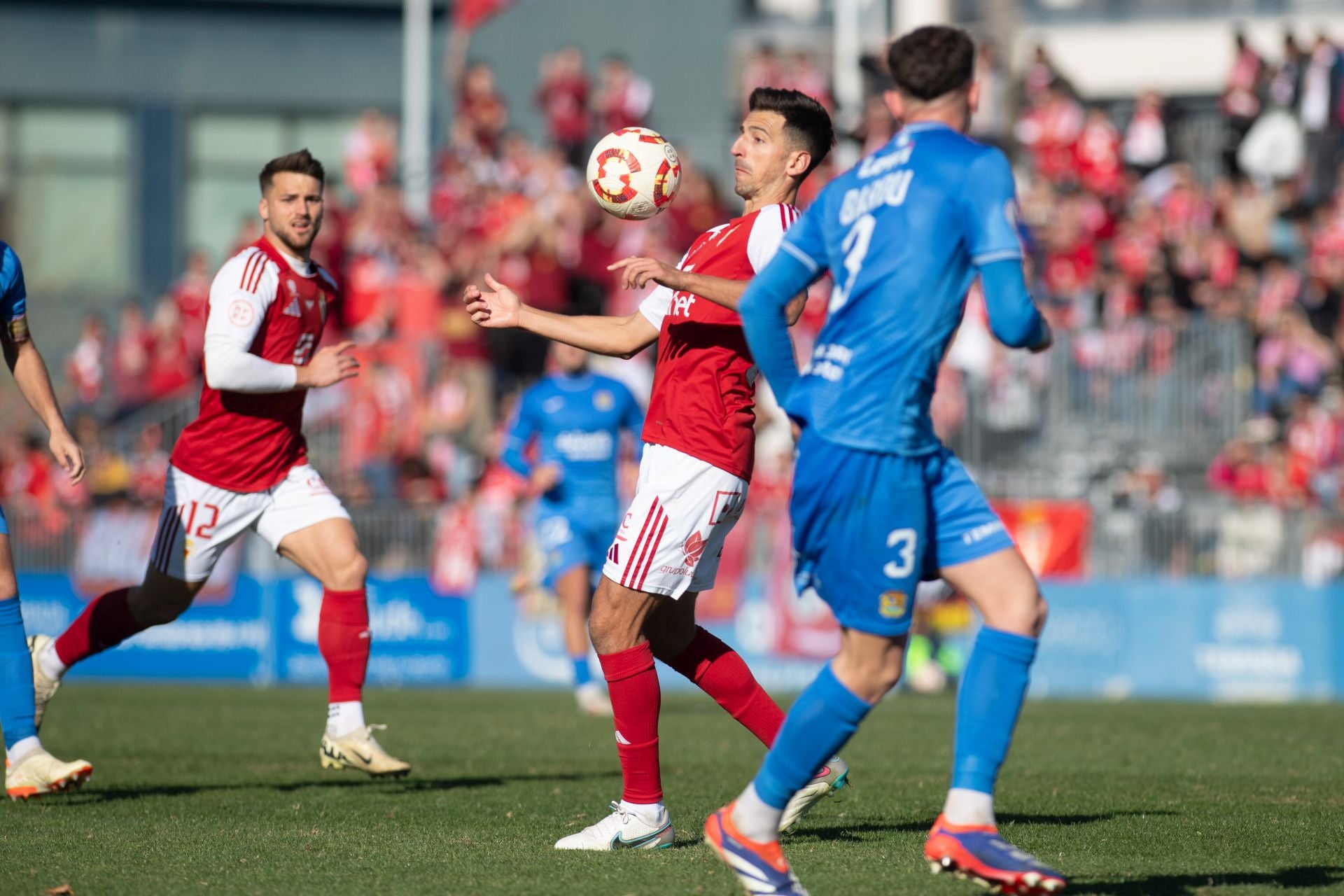 El empate del Real Murcia frente al Fuenlabrada, en imágenes