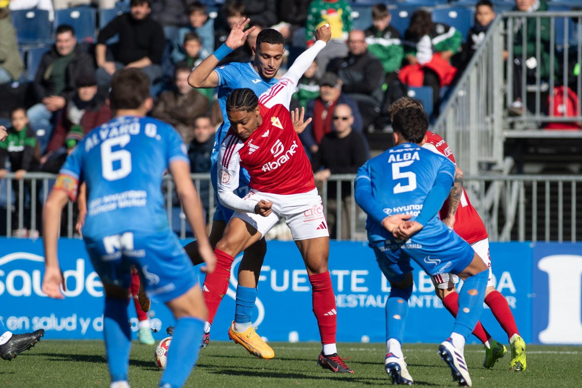 El empate del Real Murcia frente al Fuenlabrada, en imágenes