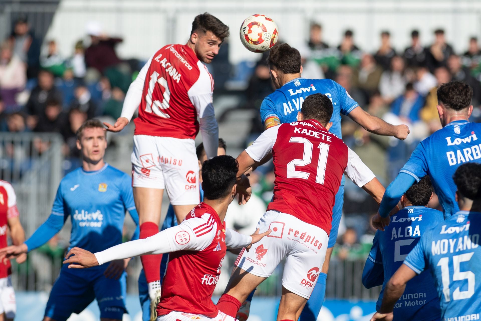 El empate del Real Murcia frente al Fuenlabrada, en imágenes