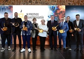 Todos los galardonados en los IX Premios de la Gastronomía.