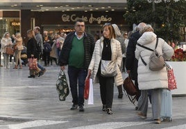 Viandantes en el centro de Murcia, en una imagen reciente.