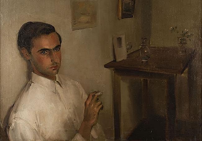 Retrato de Tomás Segovia. Pintado por Ramón Gaya en 1949.