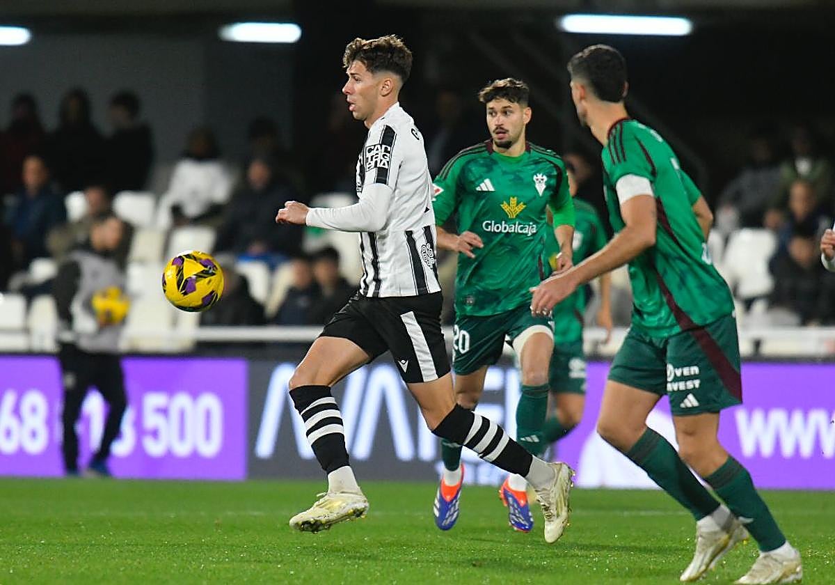 Gastón, en el partido contra el Albacete.