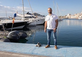 David Caro, en el Club Náutico de Águilas.