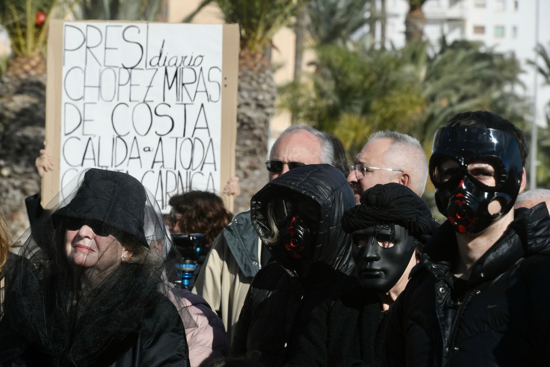 La marcha fúnebre contra la planta de biometano en San Javier, en imágenes