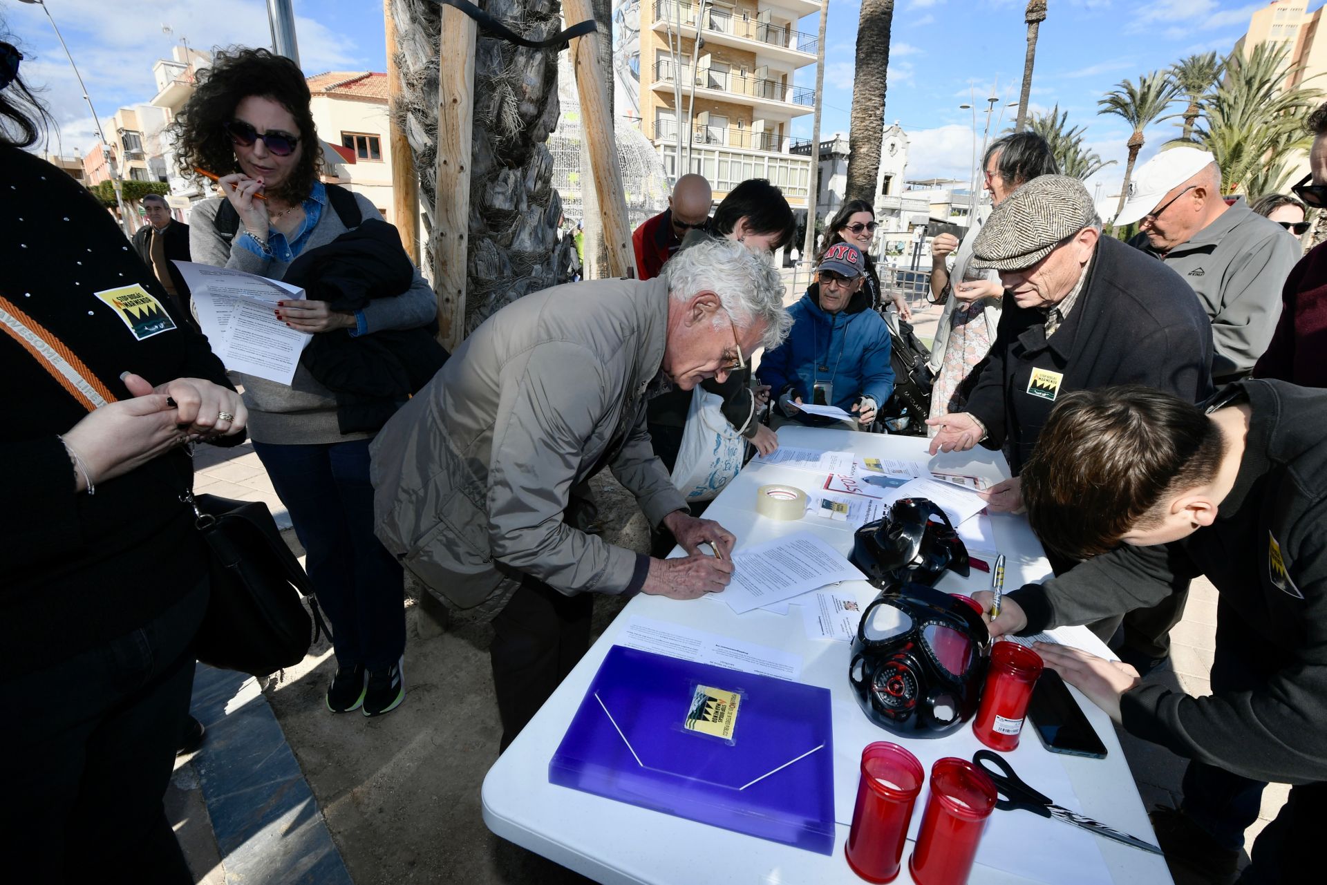 La marcha fúnebre contra la planta de biometano en San Javier, en imágenes