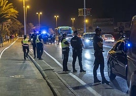 Imagen de archivo de un control policial en La Manga.