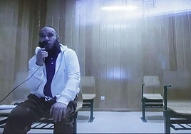 Abdelkrim M. durante su declaración en la Audiencia Nacional.