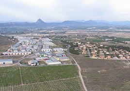 Vista aérea del polígono de Ascoy y de la zona residencial anexa.