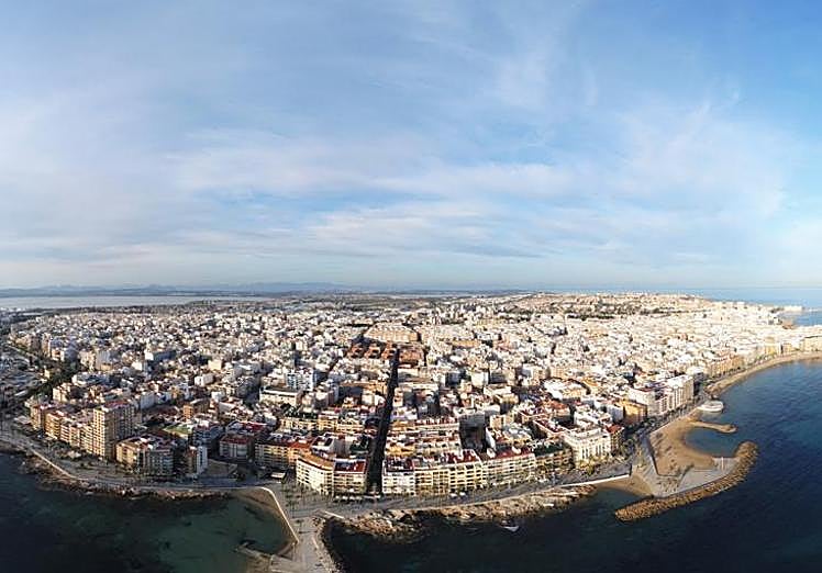 Vista aérea del casco urbano de la ciudad.