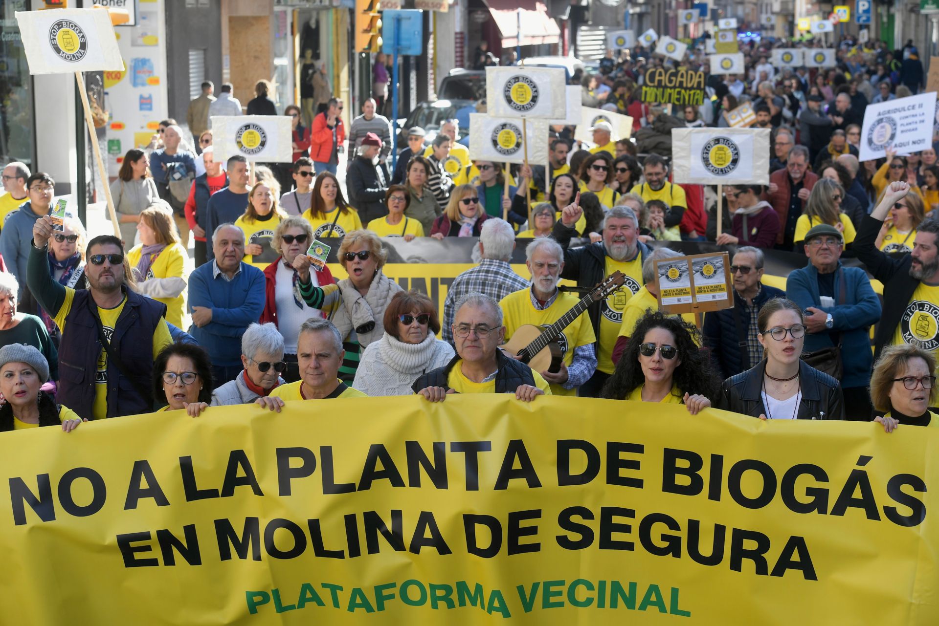 Manifestación en Molina de Segura contra la instalación de una planta de biogás, en imágenes