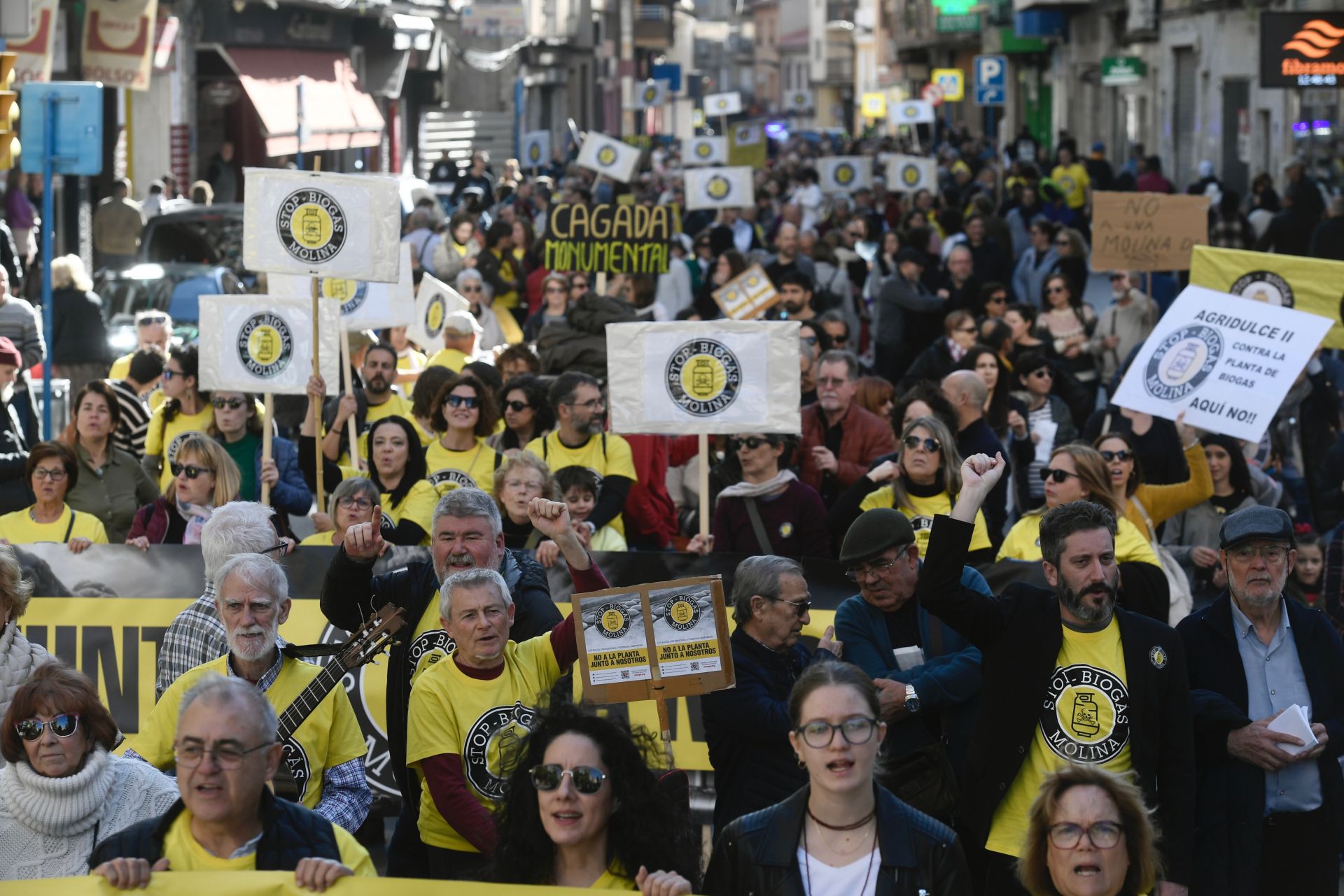 Manifestación en Molina de Segura contra la instalación de una planta de biogás, en imágenes