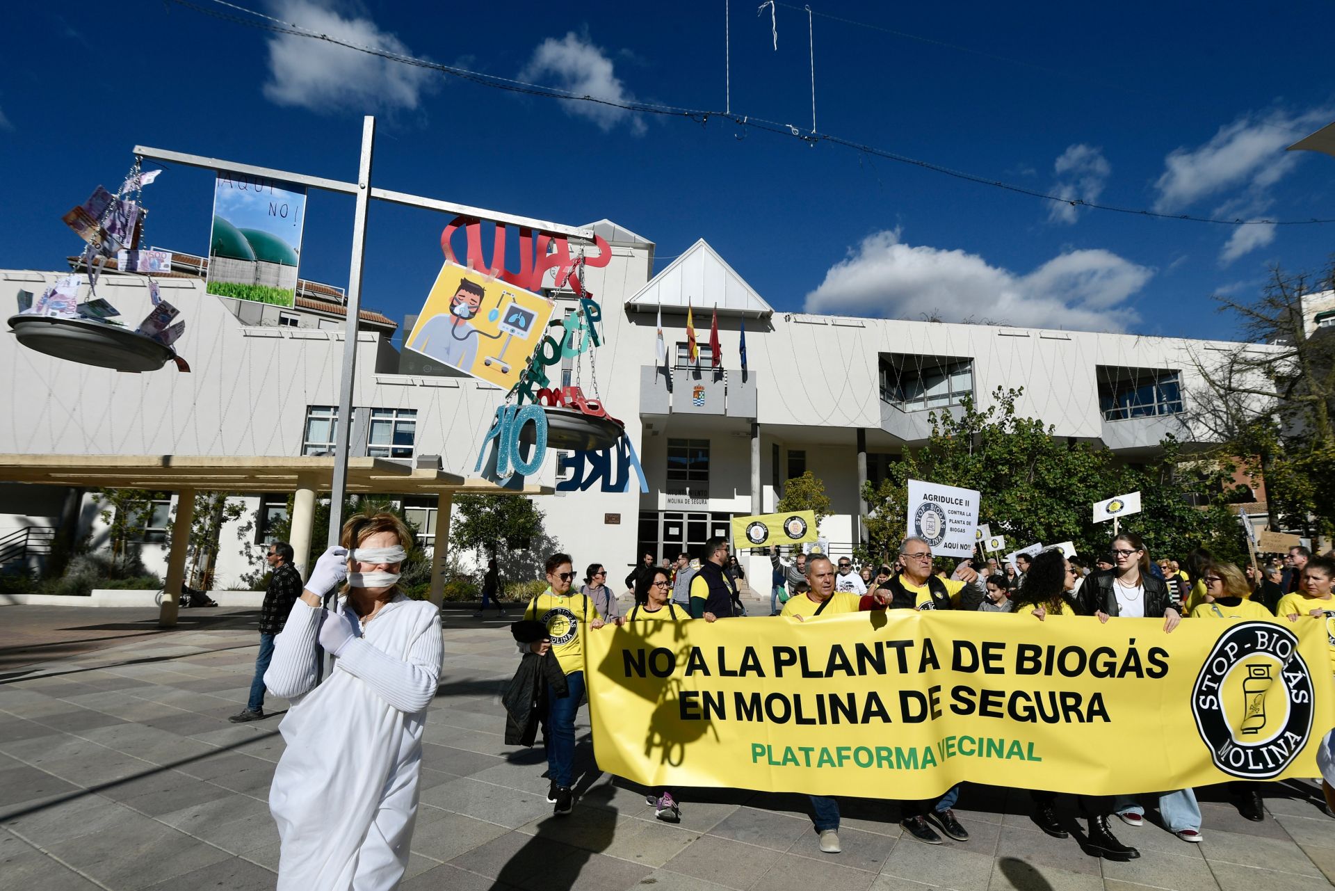 Manifestación en Molina de Segura contra la instalación de una planta de biogás, en imágenes