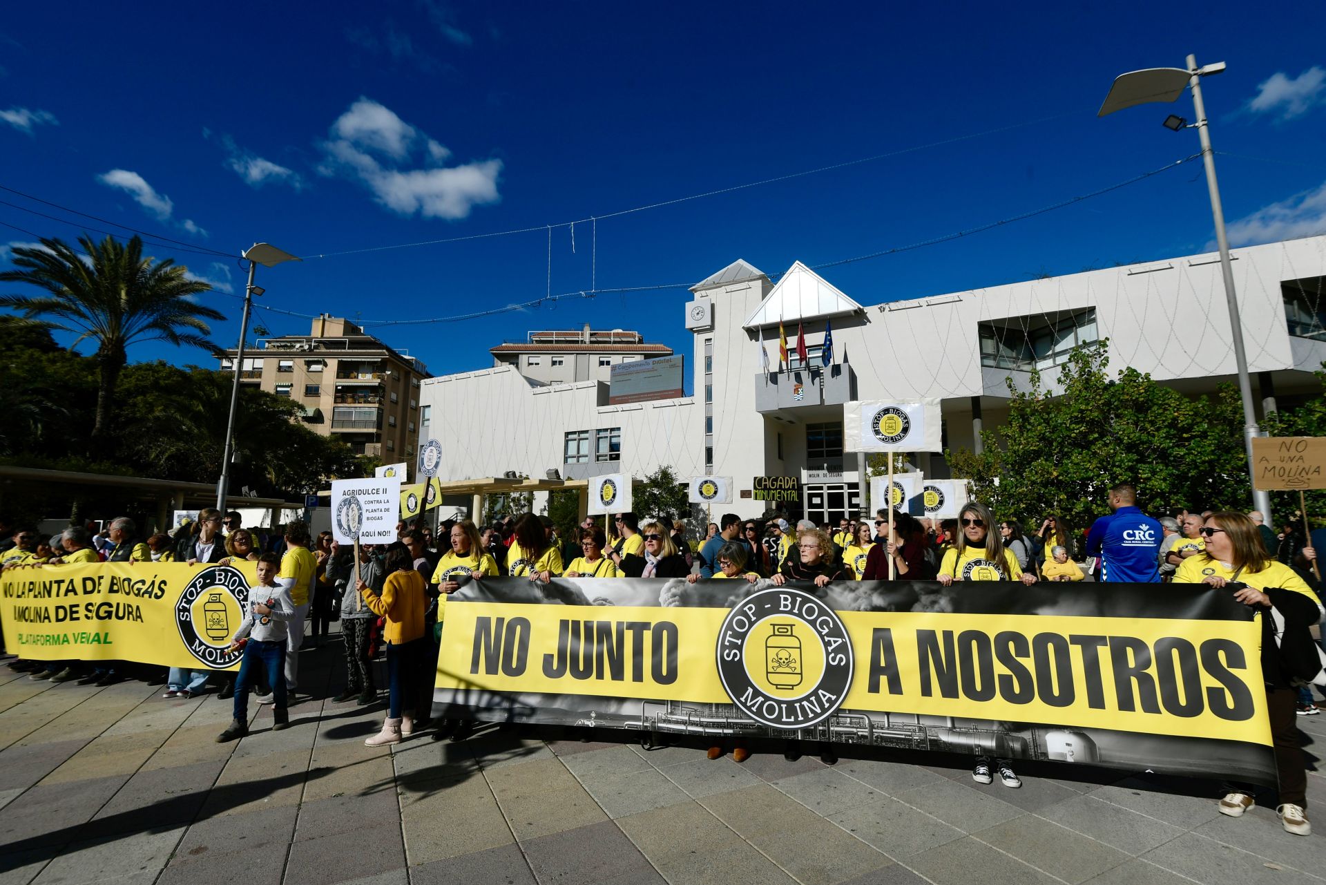 Manifestación en Molina de Segura contra la instalación de una planta de biogás, en imágenes