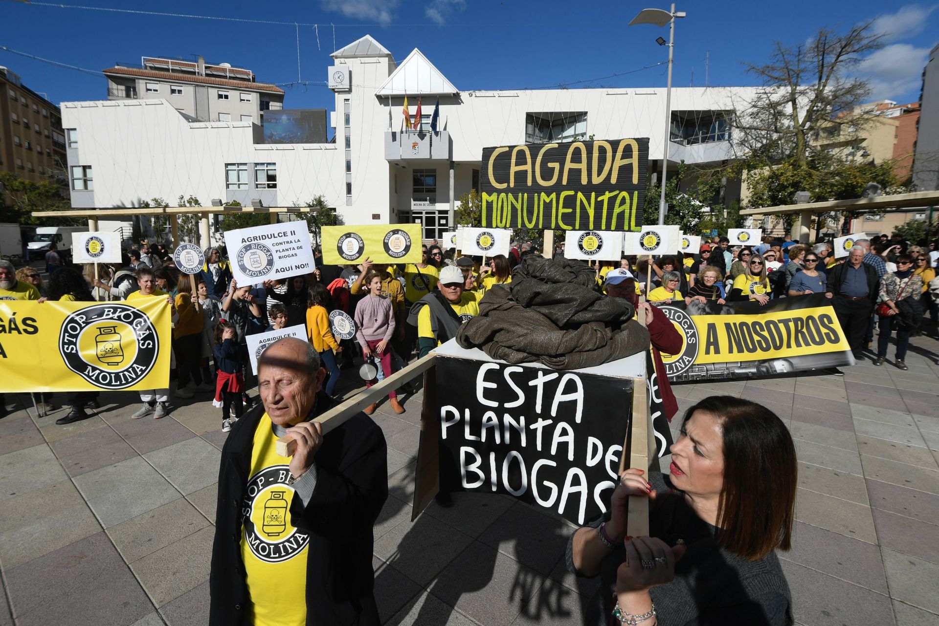 Manifestación en Molina de Segura contra la instalación de una planta de biogás, en imágenes