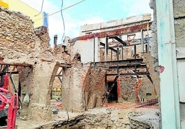 Restos del convento de San Leandro, en la Plaza de San Agustín, sacados a la luz recientemente.