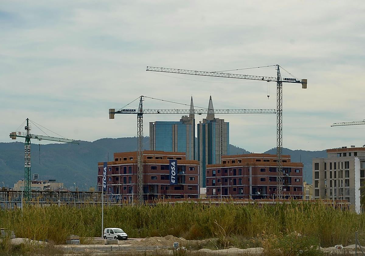 Construcción de vivienda en Murcia en una imagen de archivo.