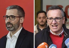 Los dos candidatos a las primarias del Partido Socialista de la Región de Murcia, Francisco Lucas y Diego Conesa.