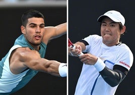 Carlos Alcaraz y Yoshihito Nishioka