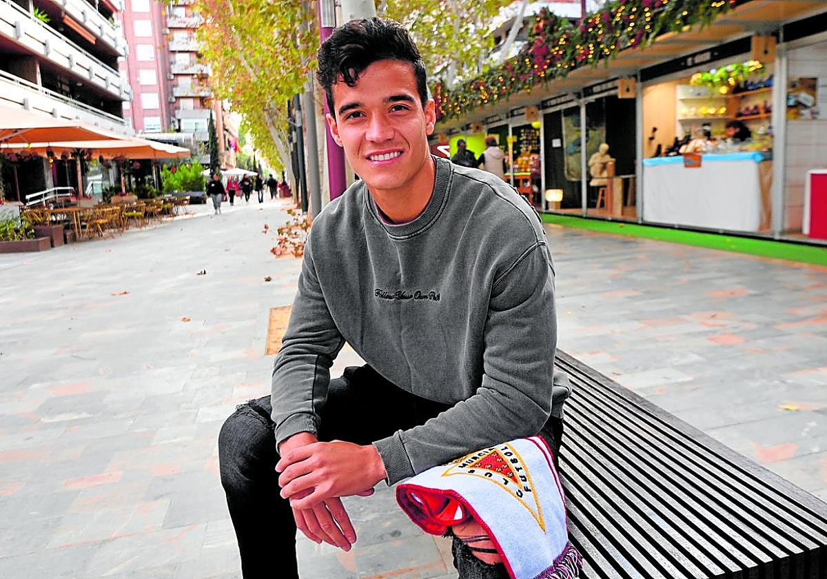 Jorge Yriarte, a comienzos del pasado mes de diciembre, en el Paseo Alfonso X el Sabio de Murcia.