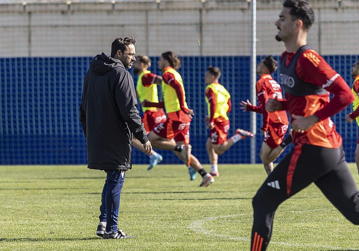 Fran Fernández, en un entrenamiento en Pinatar Arena.