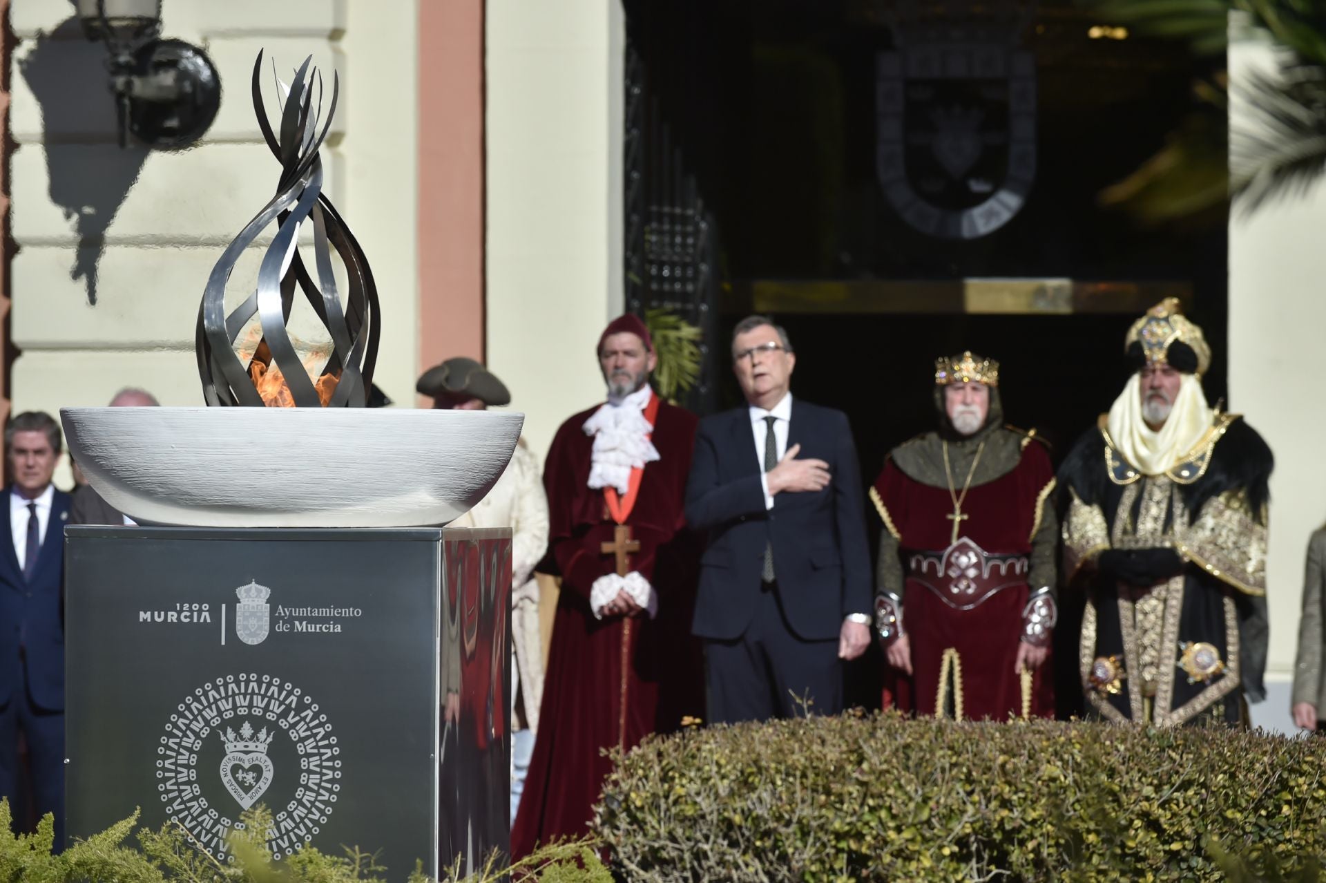 El encendido del pebetero del 1200 aniversario de Murcia y acto inaugural, en imágenes