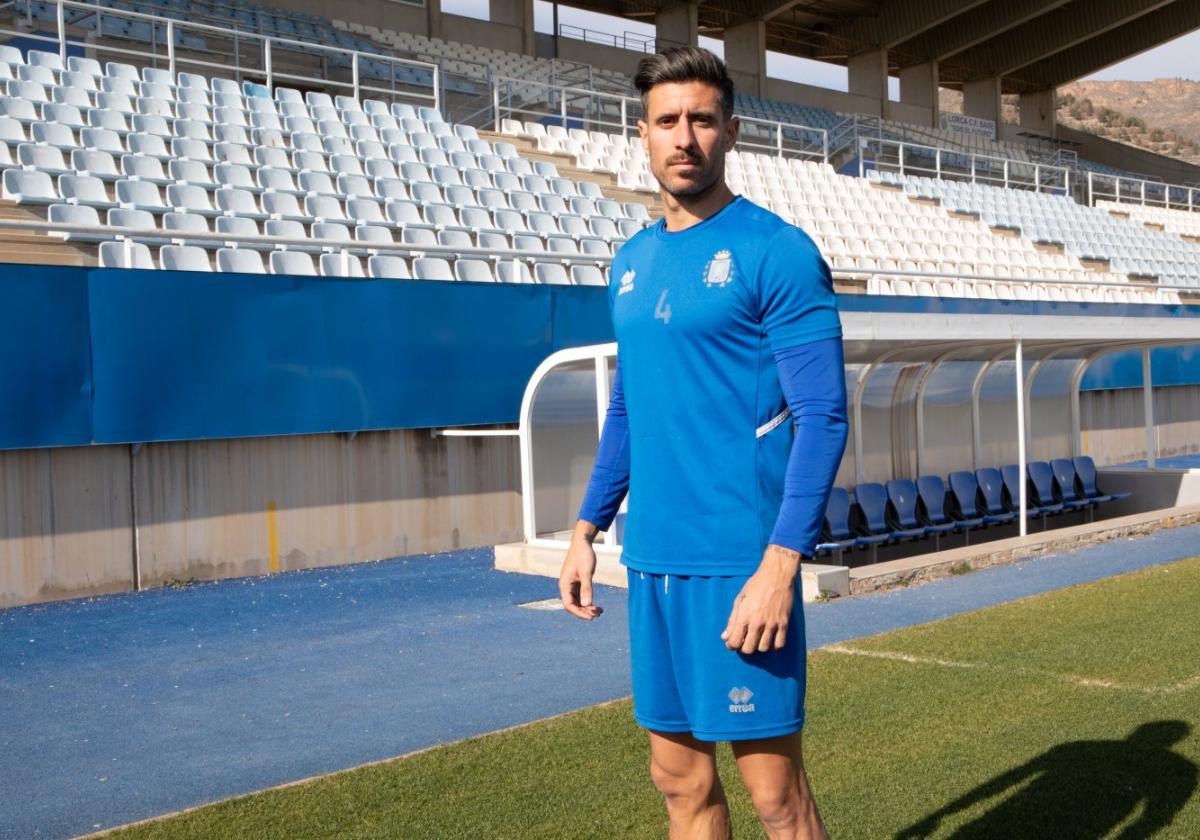 Lulu Rodríguez, central del Lorca Deportiva, tras el entrenamiento de este jueves en el Artés Carrasco.