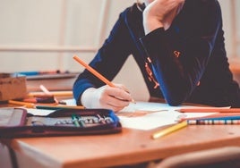 Un joven en un instituto.