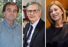 Fernando Castillo, Juan Martínez Moya y María Consuelo Uris.