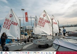 Las embarcaciones preparadas para la competición, ayer en el RCN de Torrevieja.