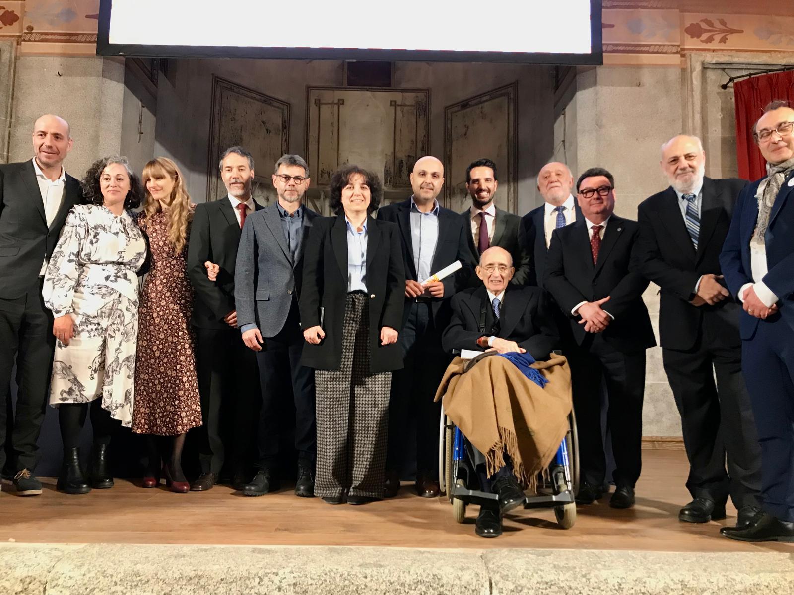 Los murcianos, con el homenajeado José María Ballester