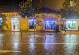 Lluvia en Lorca, en una imagen de archivo.