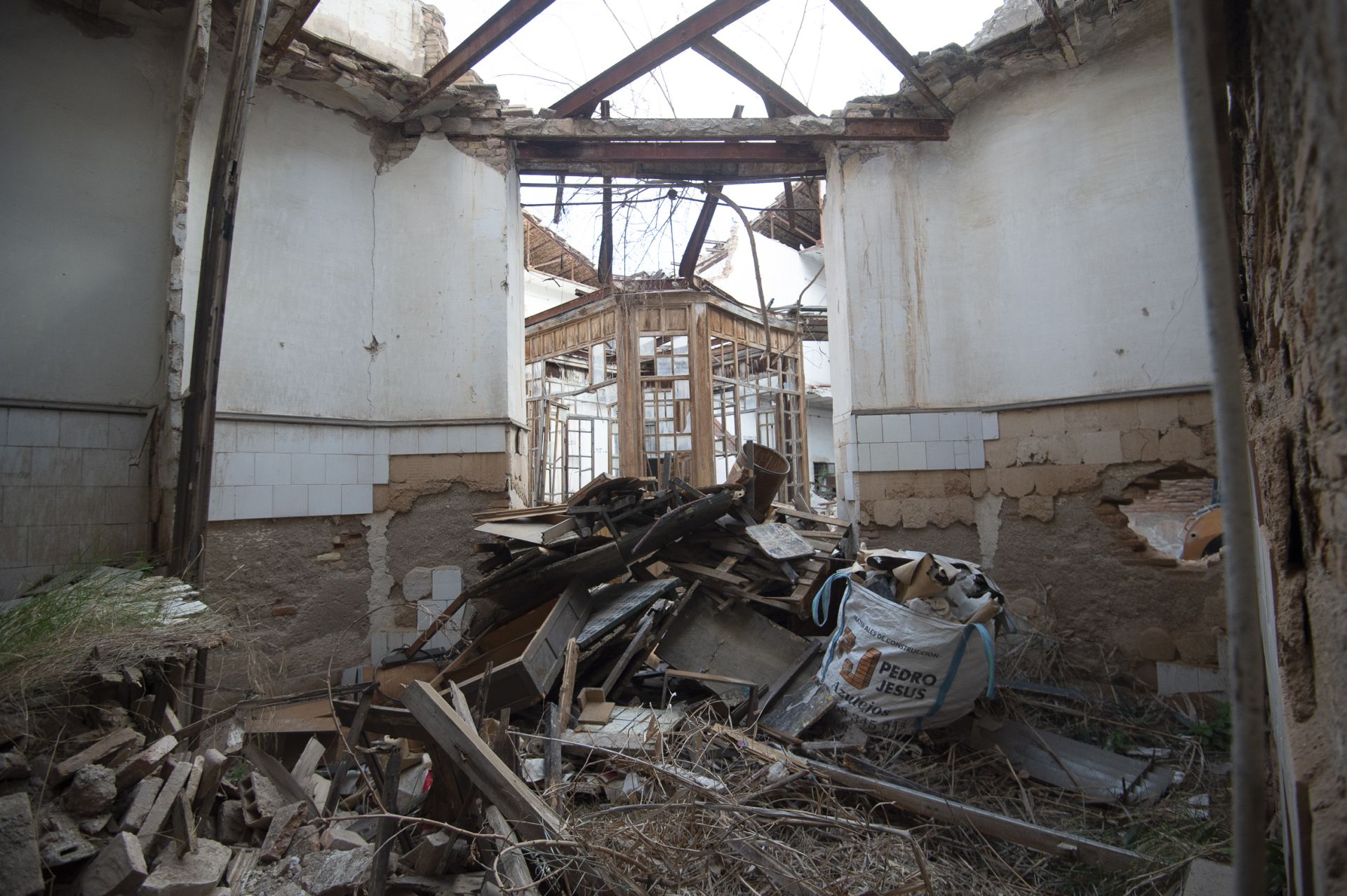 Las obras de consolidación de la estructura de la Cárcel Vieja de Murcia, en imágenes