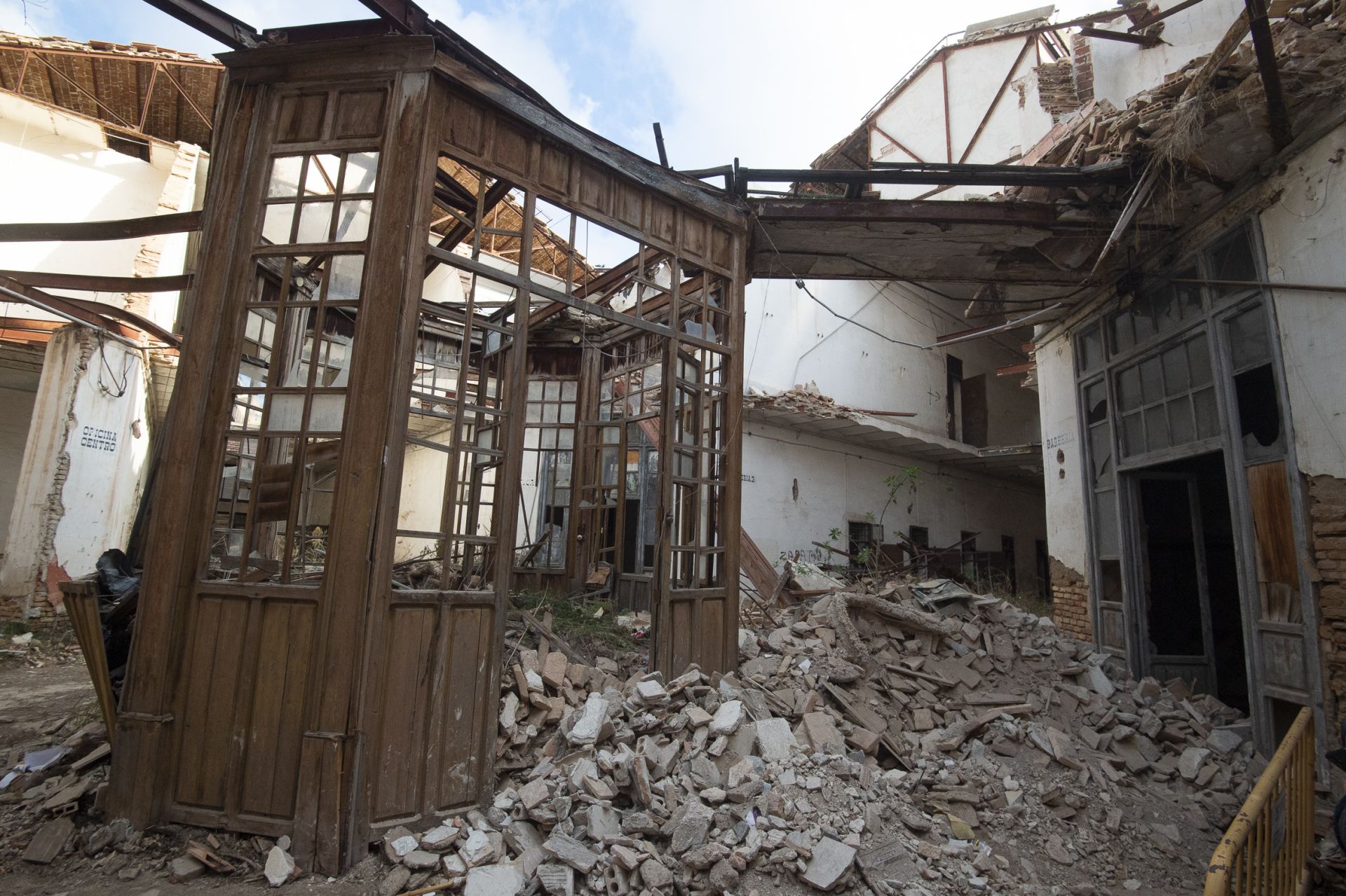 Las obras de consolidación de la estructura de la Cárcel Vieja de Murcia, en imágenes