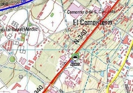 Plano del punto donde sucedió el accidente.
