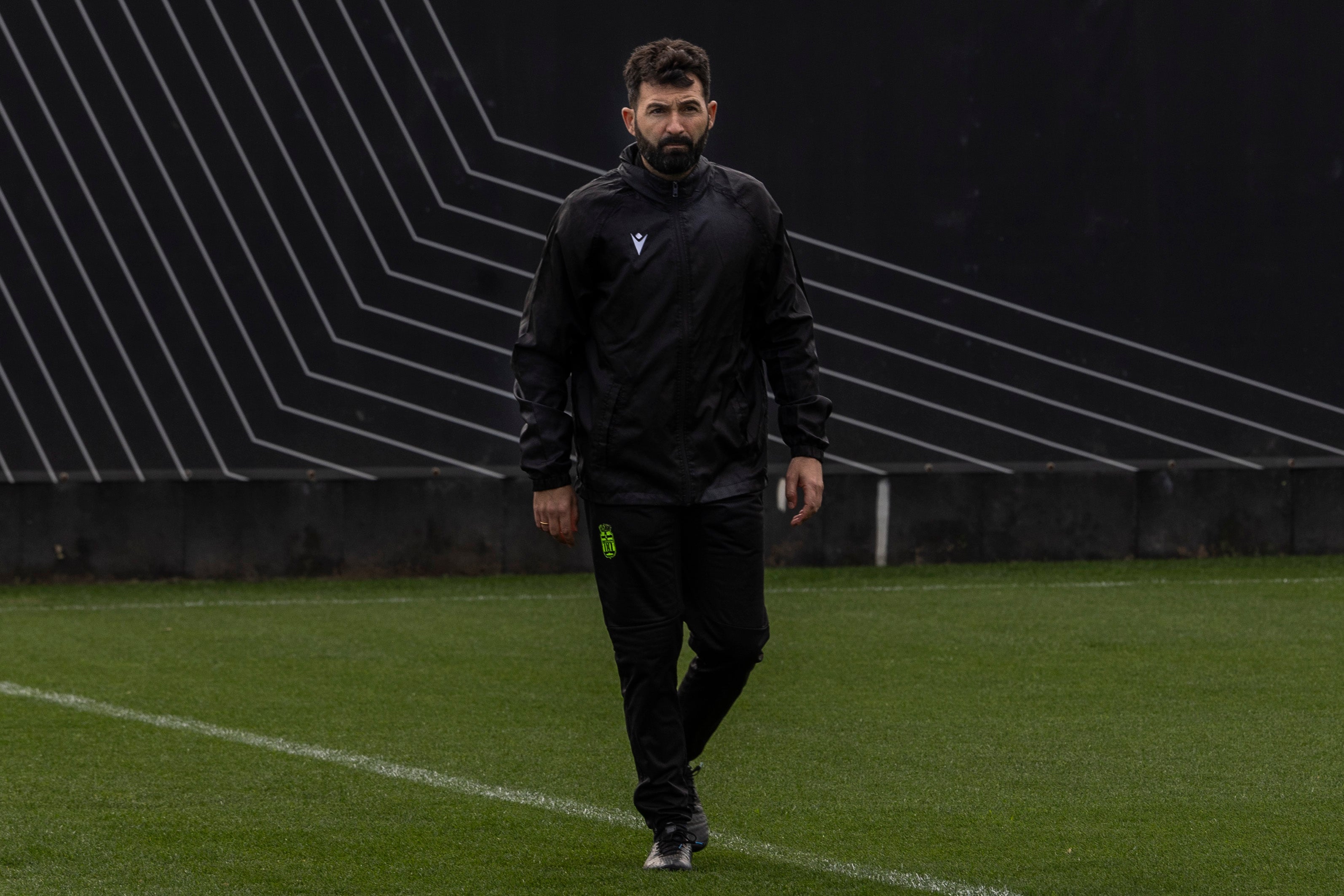 Romo, en un entrenamiento con el Cartagena.