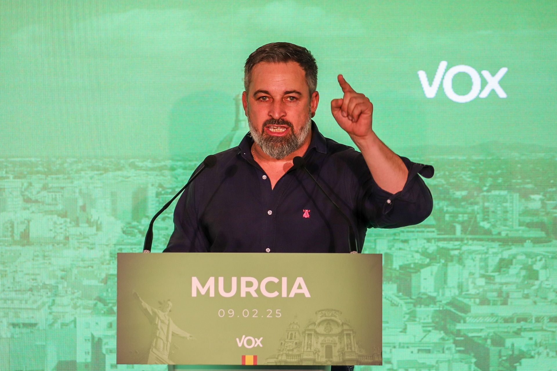 La visita de Abascal a Murcia, en imágenes