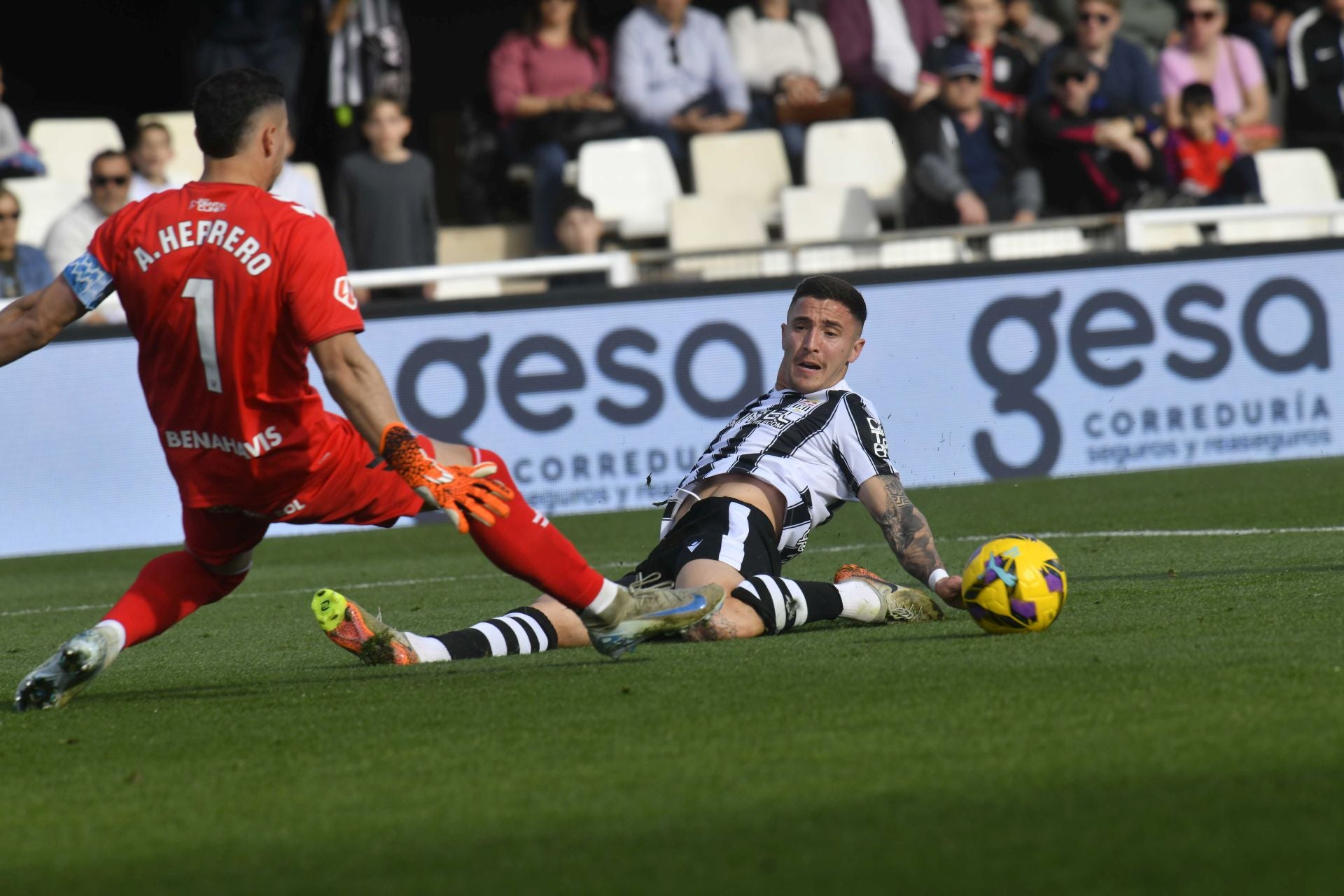 La derrota del Cartagena frente al Málaga, en imágenes