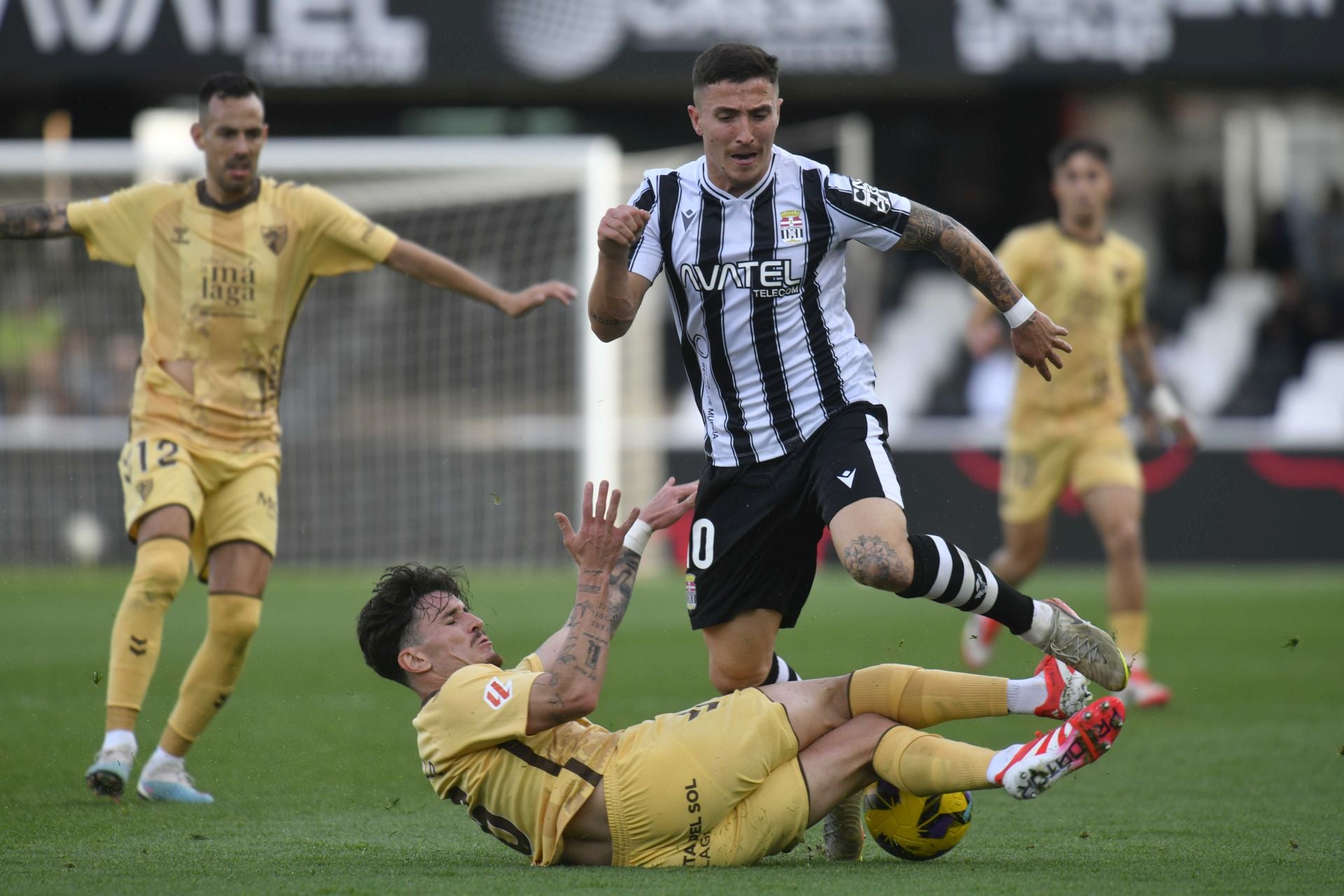 La derrota del Cartagena frente al Málaga, en imágenes