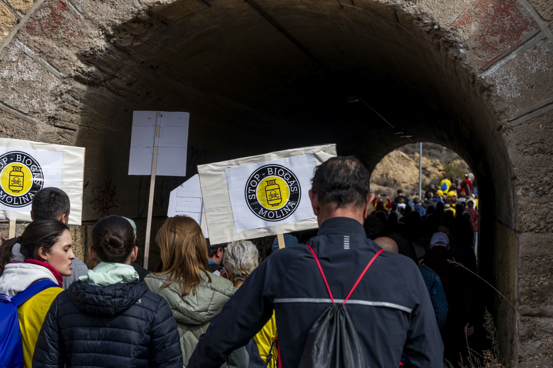 La manifestación en contra de la planta de biogás de Molina, en imágenes