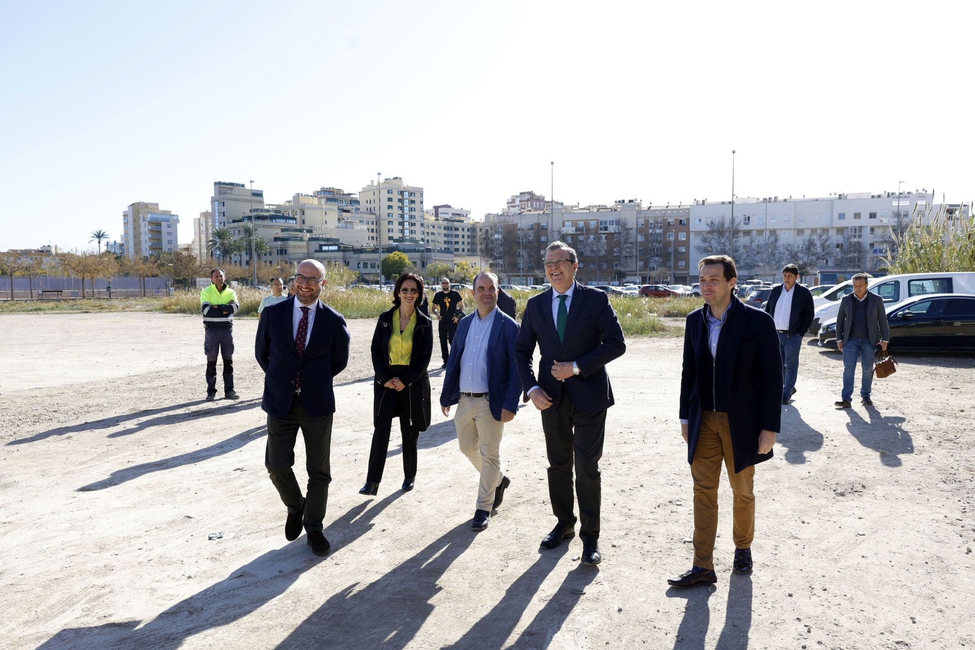 La presentación del nuevo aparcamiento disuasorio de Juan Carlos I de Murcia, en imágenes