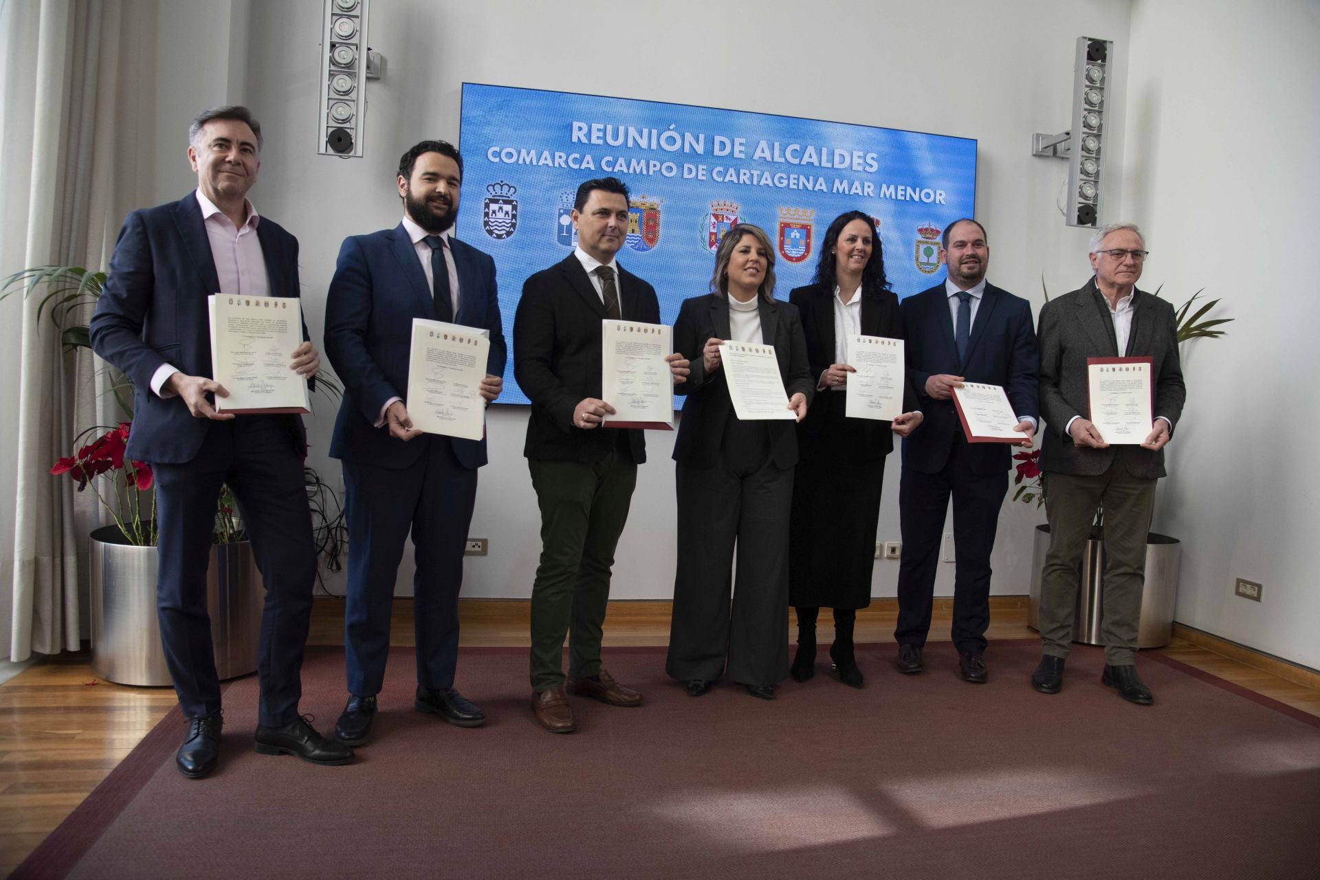 La formalización de la Asociación de Municipios del Campo de Cartagena y el Mar Menor, en imágenes