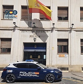 La fachada de la Jefatura Superior de Policía de la Región de Murcia.