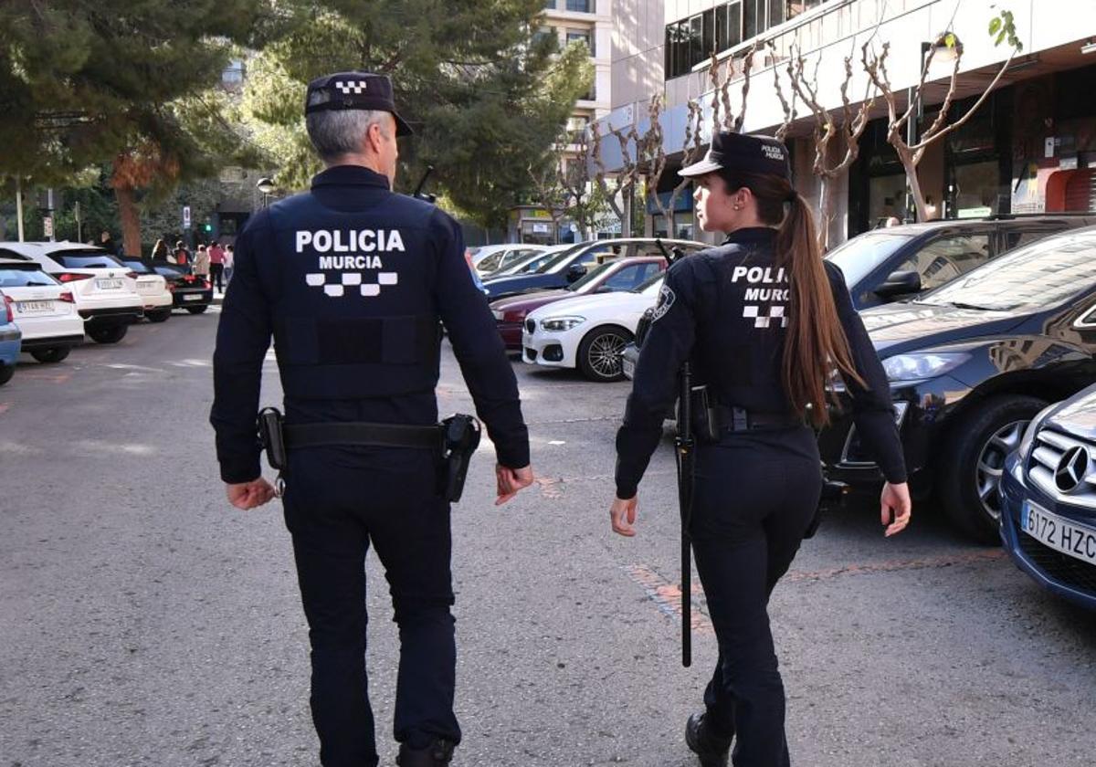 Policías locales de Murcia en una imagen de archivo.