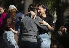 Bailarines durante el encuentro en el Balneario de Archena.