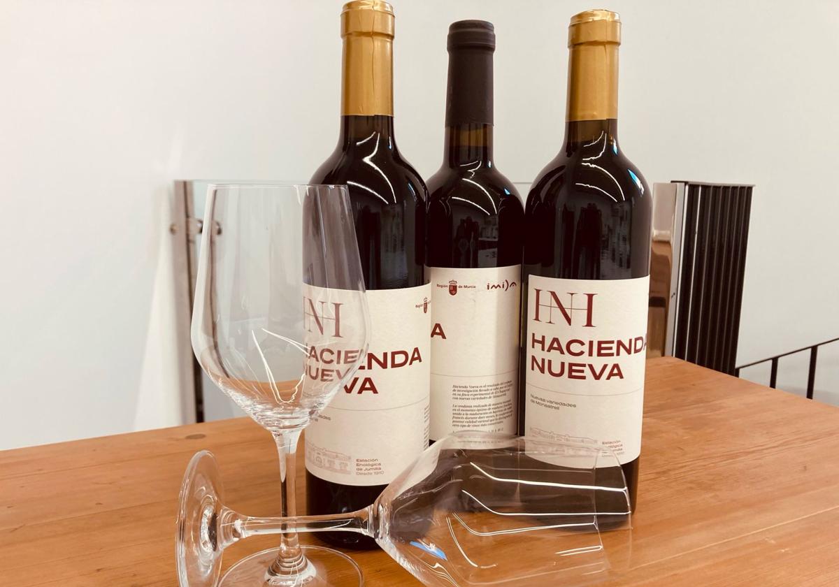 Imagen de los vinos Hacienda Nueva del Imida reconocidos en el concurso nacional Vinespaña.