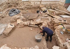 Una excavación arqueológica, en el casco histórico de Lorca, en una imagen de archivo.