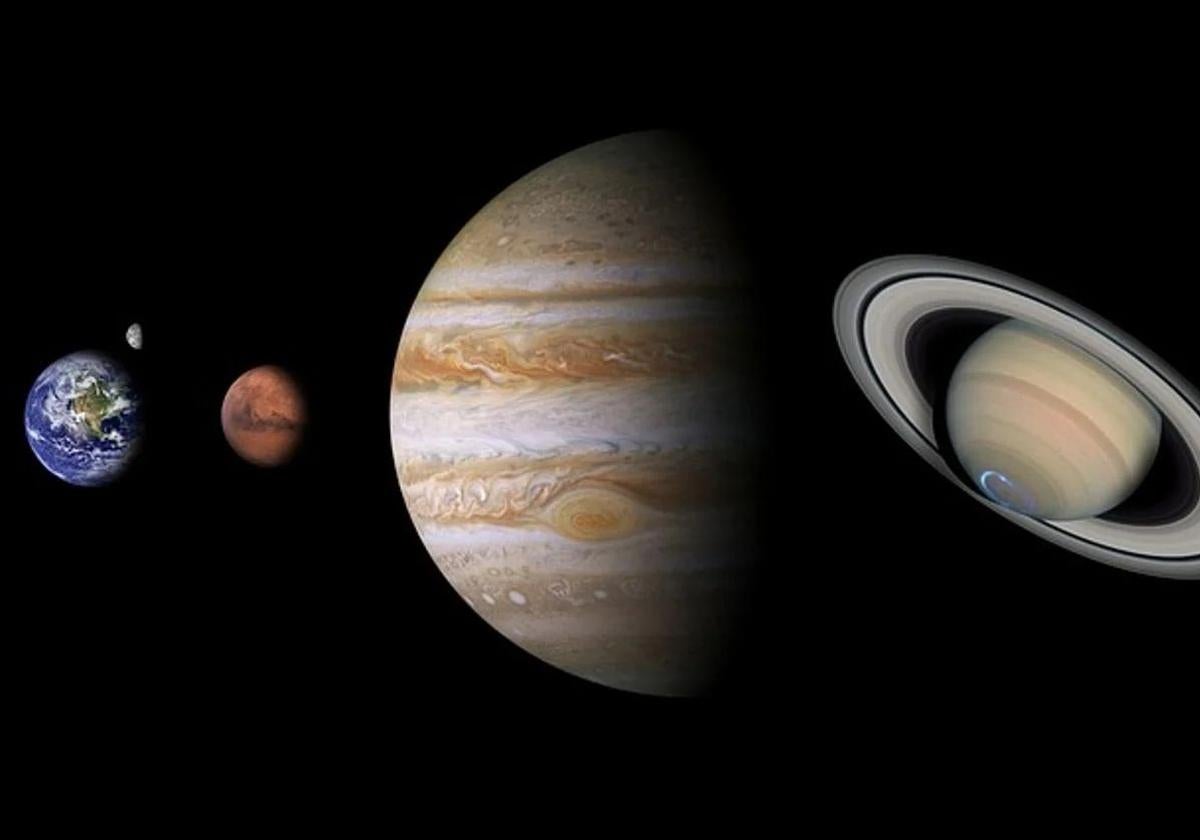 Varios planetas del Sistema Solar.